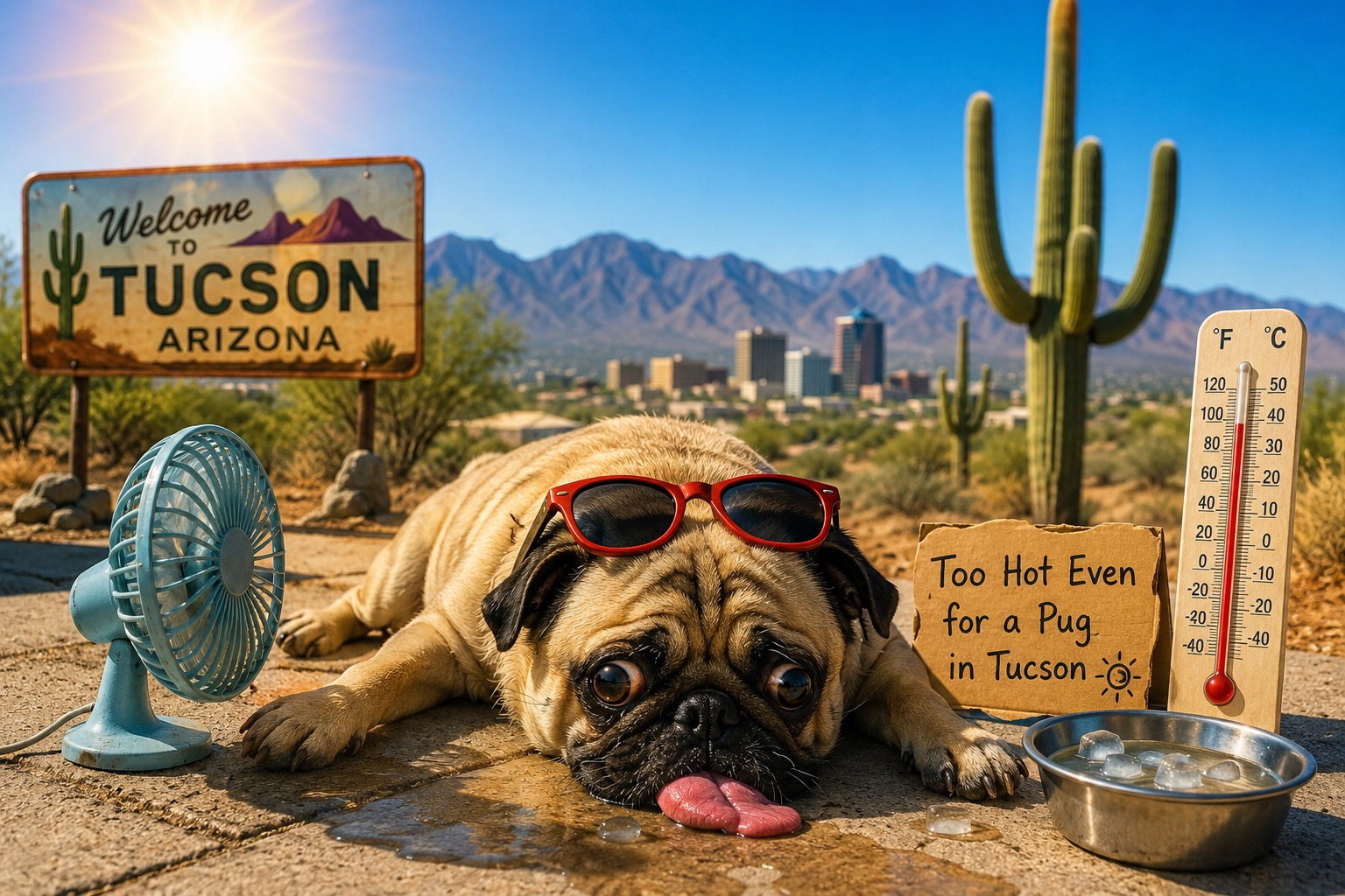 A Pug’s Business Trip to Tucson, Arizona